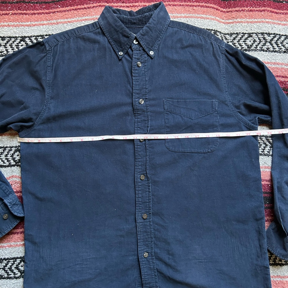 Blue corduroy Consensus button up shirt size M. - Picture 7 of 7